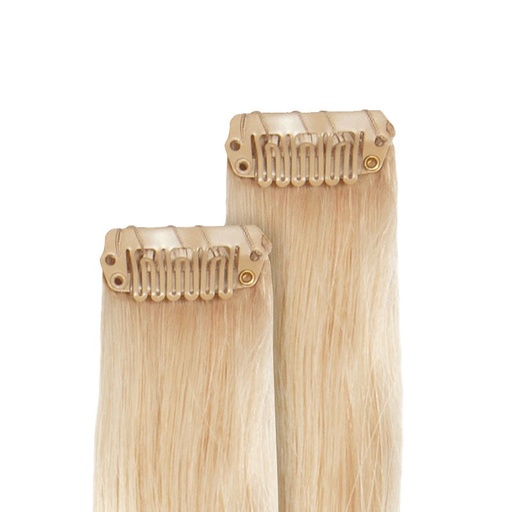 Zwei Clip-in-Extensions aus Echthaar mit je 1 Clip