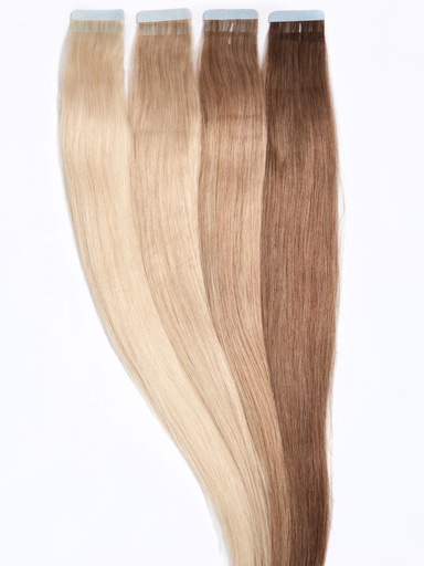 Abverkauf: 10 Tape Extensions aus Tempelhaar zur Haarverlängerung in 60 cm