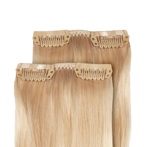 2 Clip in Extensions aus Echthaar mit je 2 Clips